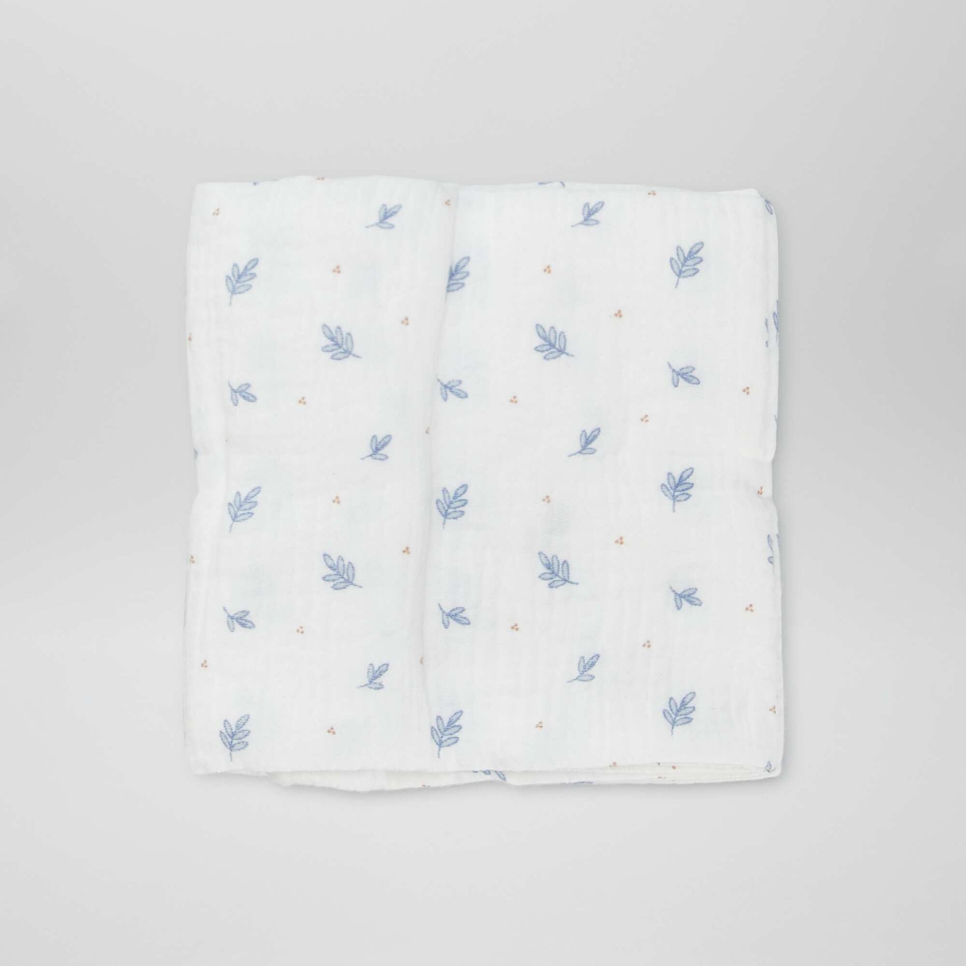 Lot de 3 langes en coton BLEU