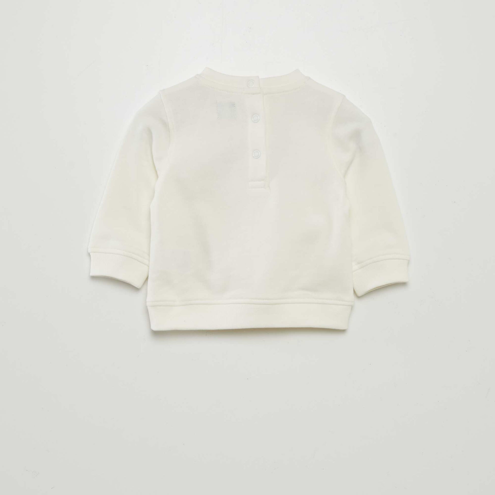 Sweat en molleton fin avec imprimé Blanc