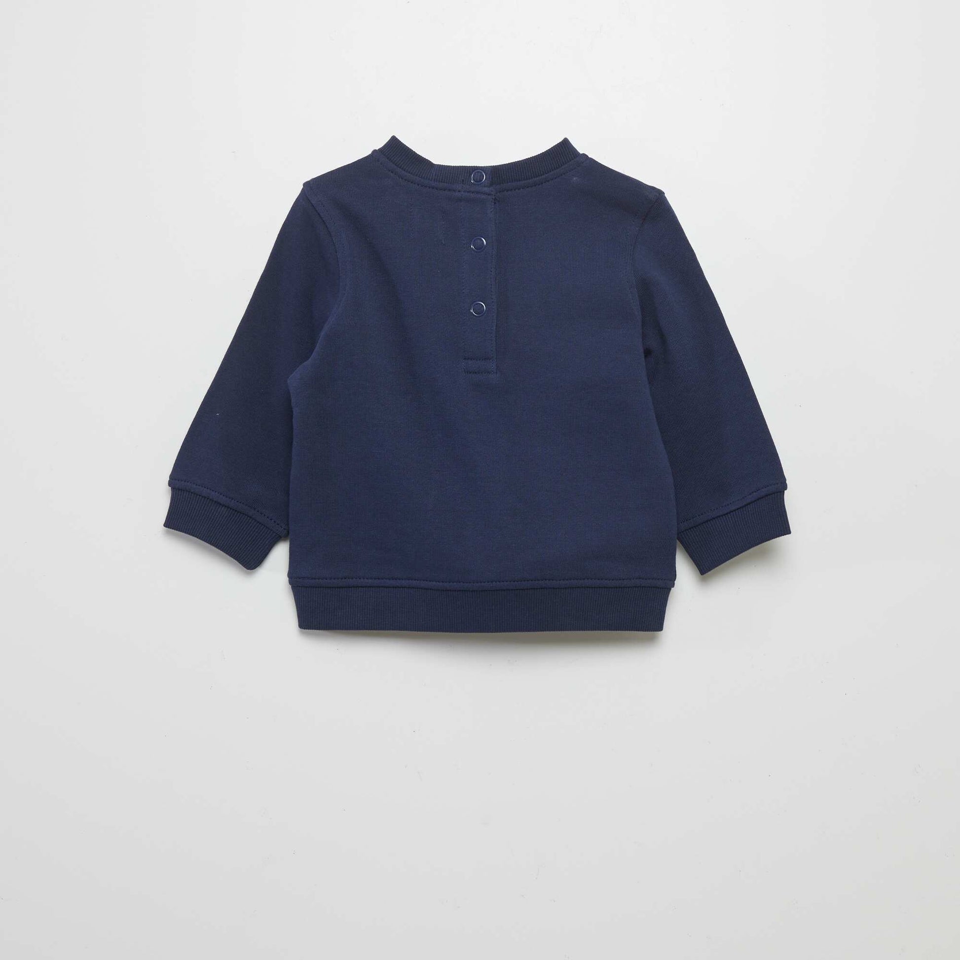 Sweat en molleton fin avec imprim Bleu marine