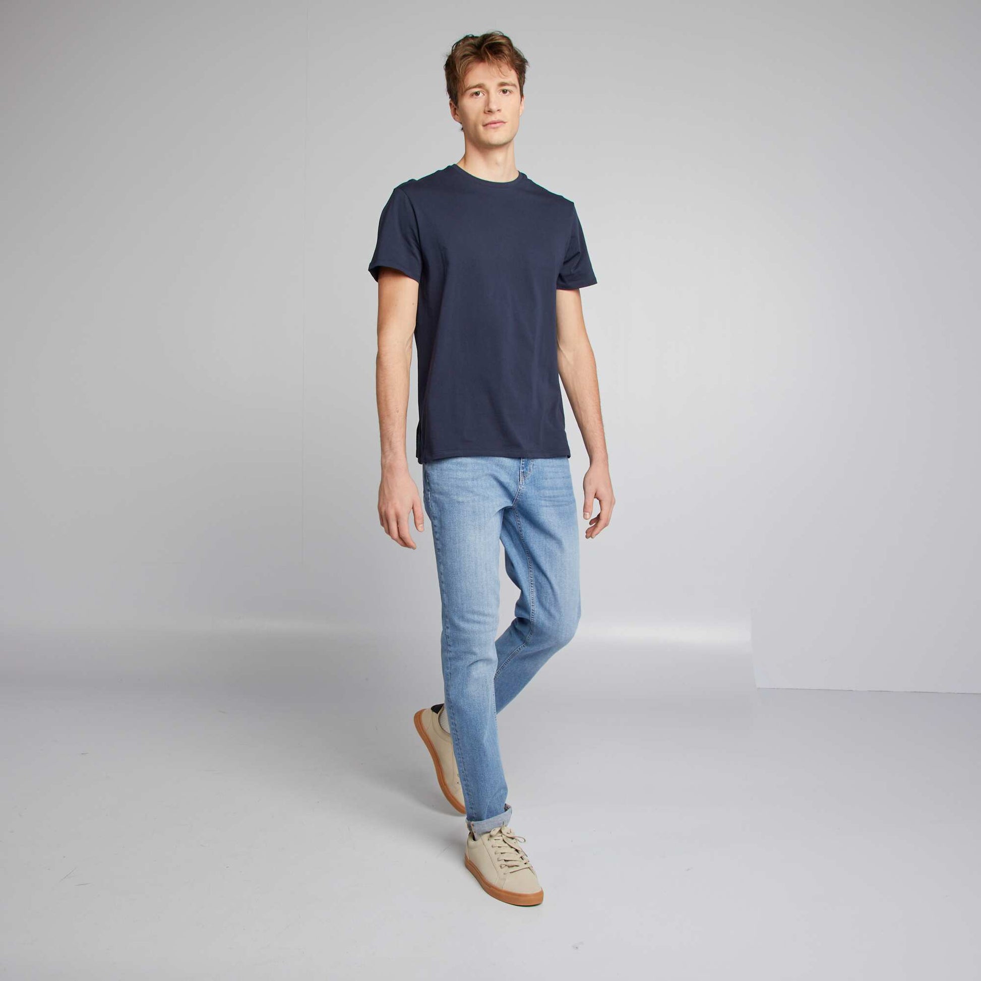 Jean slim en coton stretch - L36 BLEU