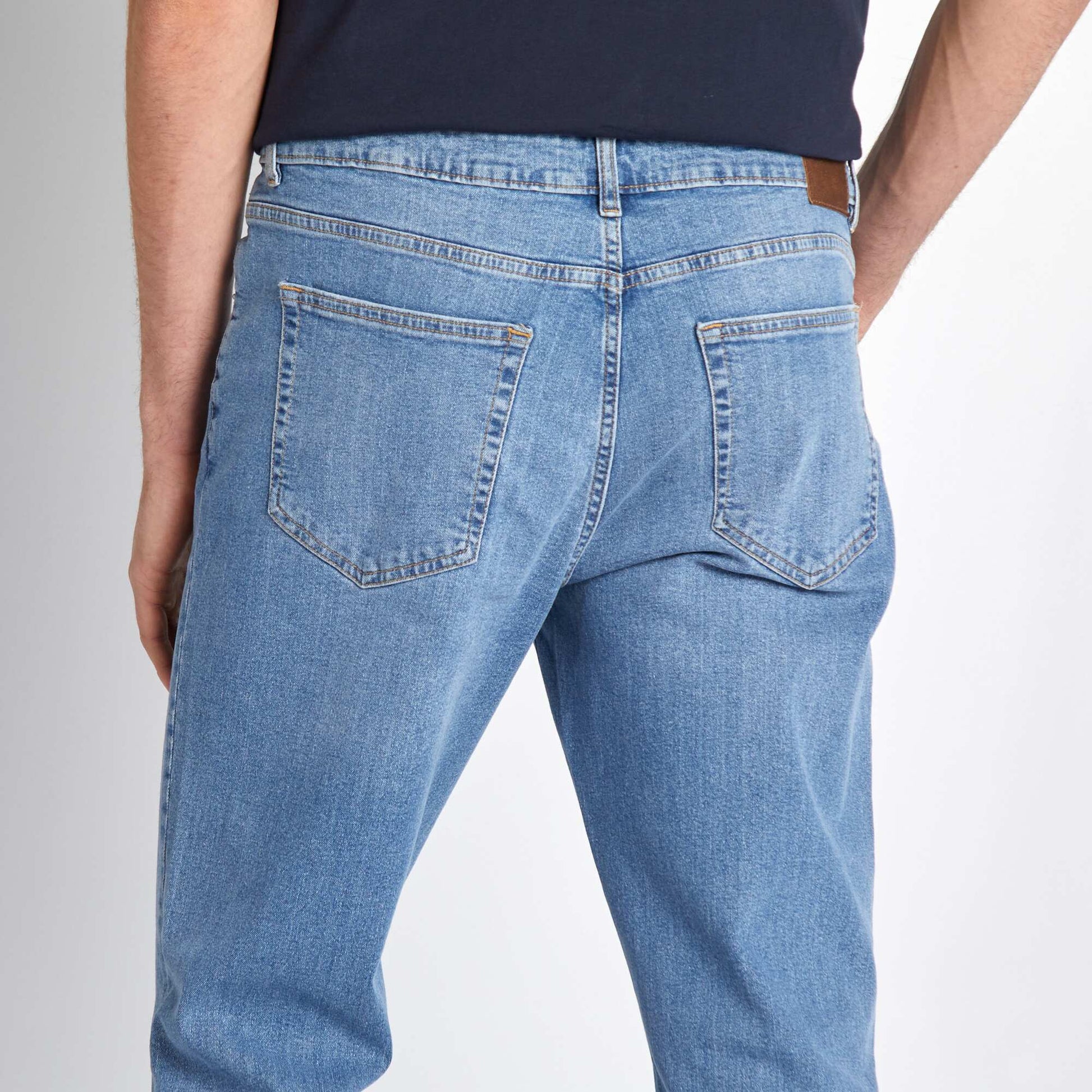 Jean slim fit en coton stretch - L38 BLEU