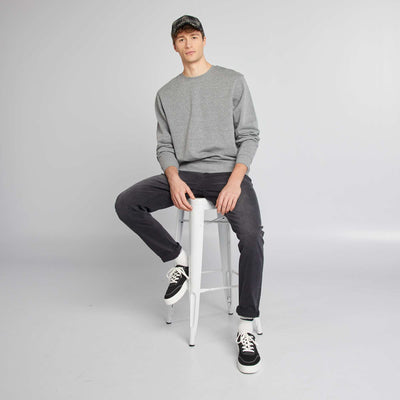Jean slim fit en coton stretch - L38 GRIS FONCé
