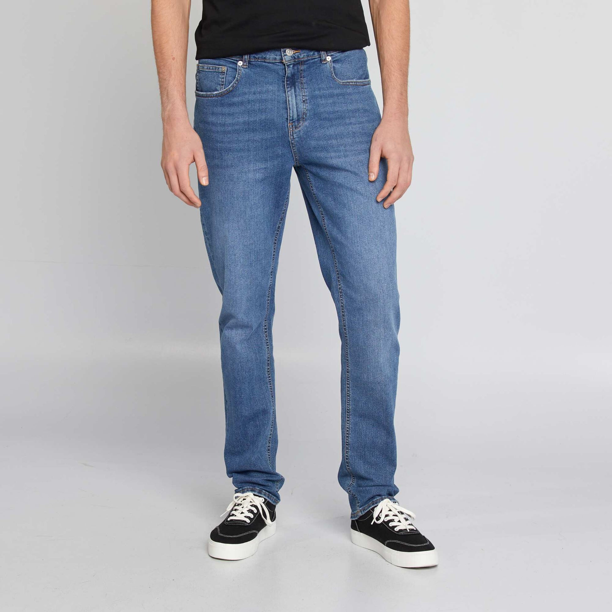 Jean slim fit en coton stretch - L38 BLEU