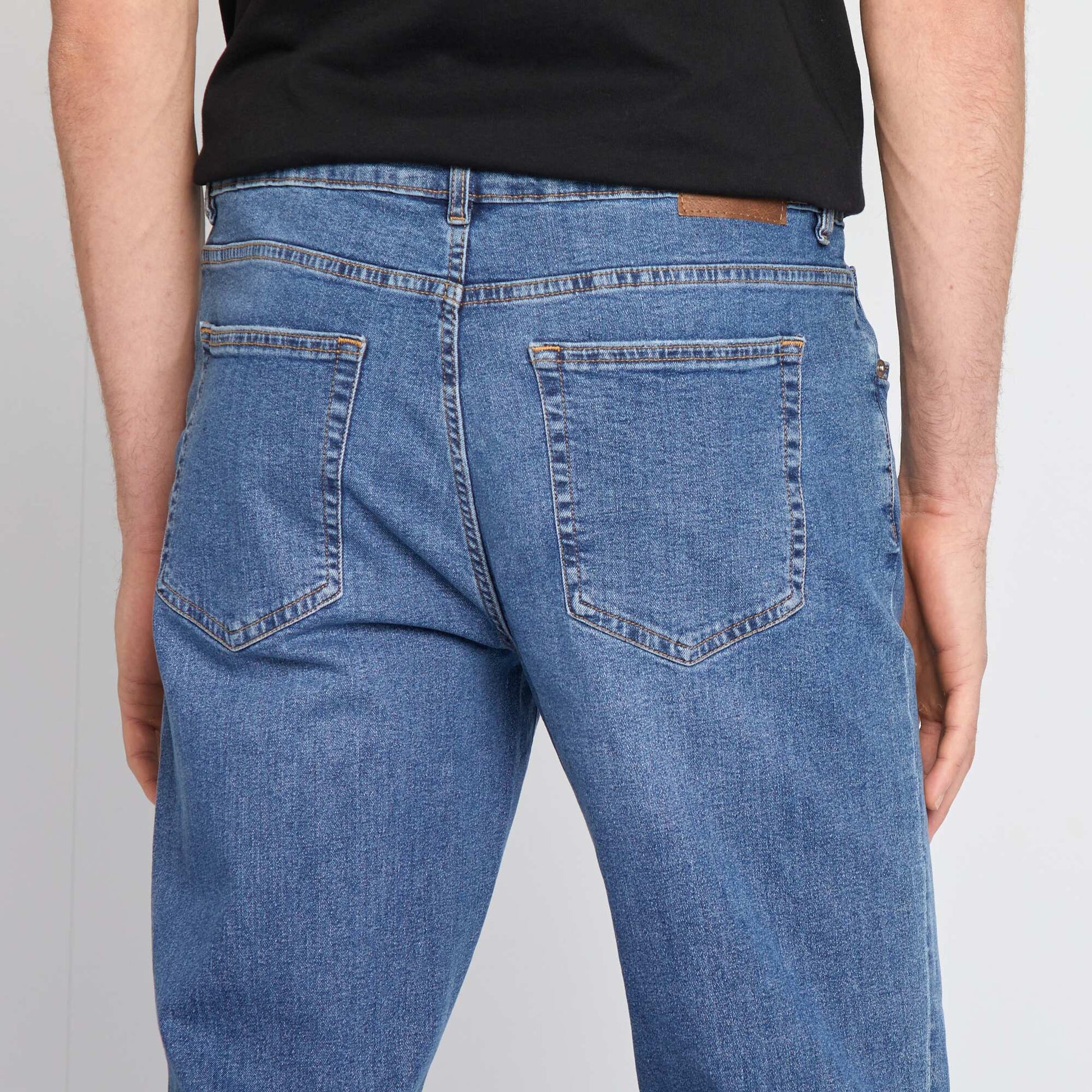Jean slim fit en coton stretch - L38 BLEU