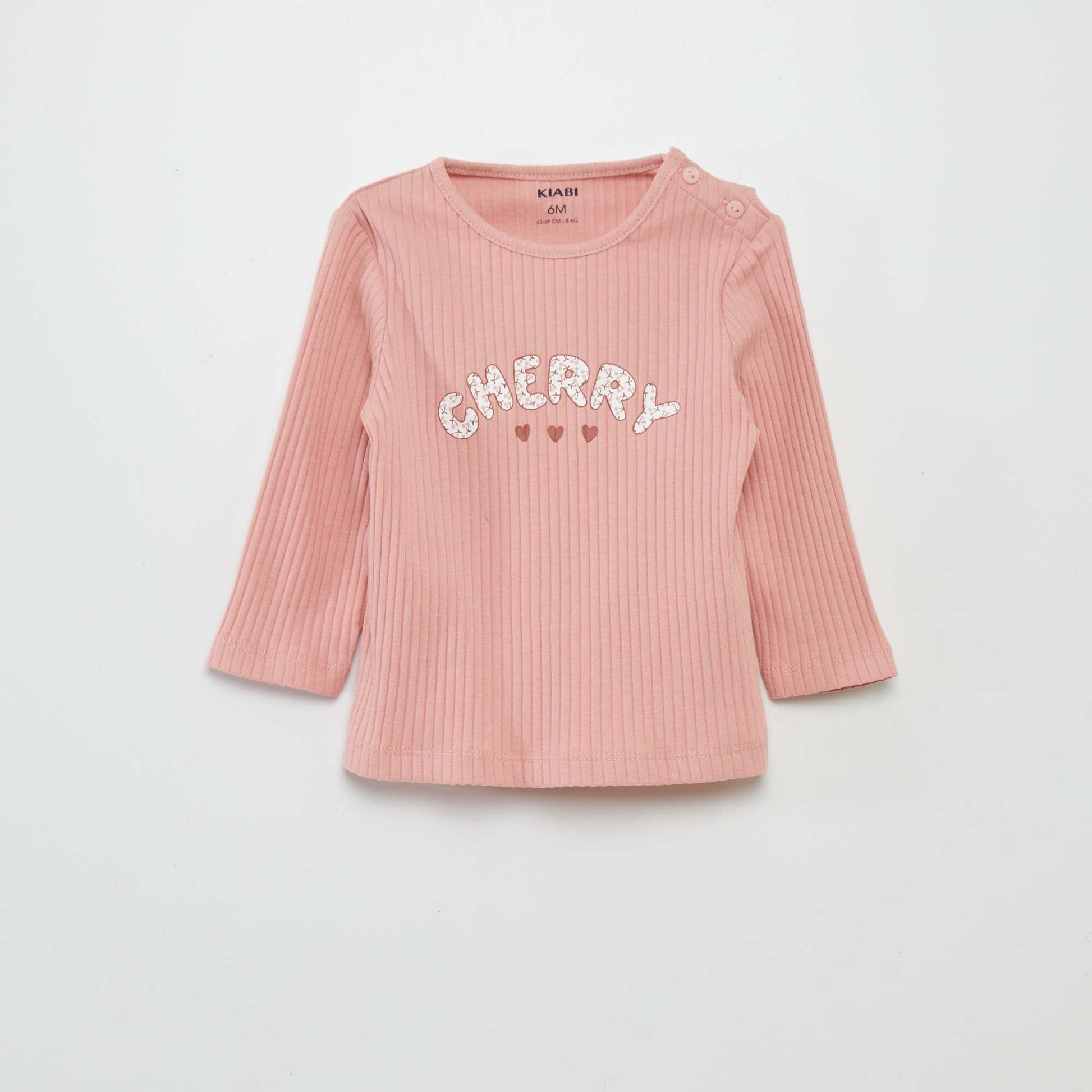 T-shirt c tel imprim Rose