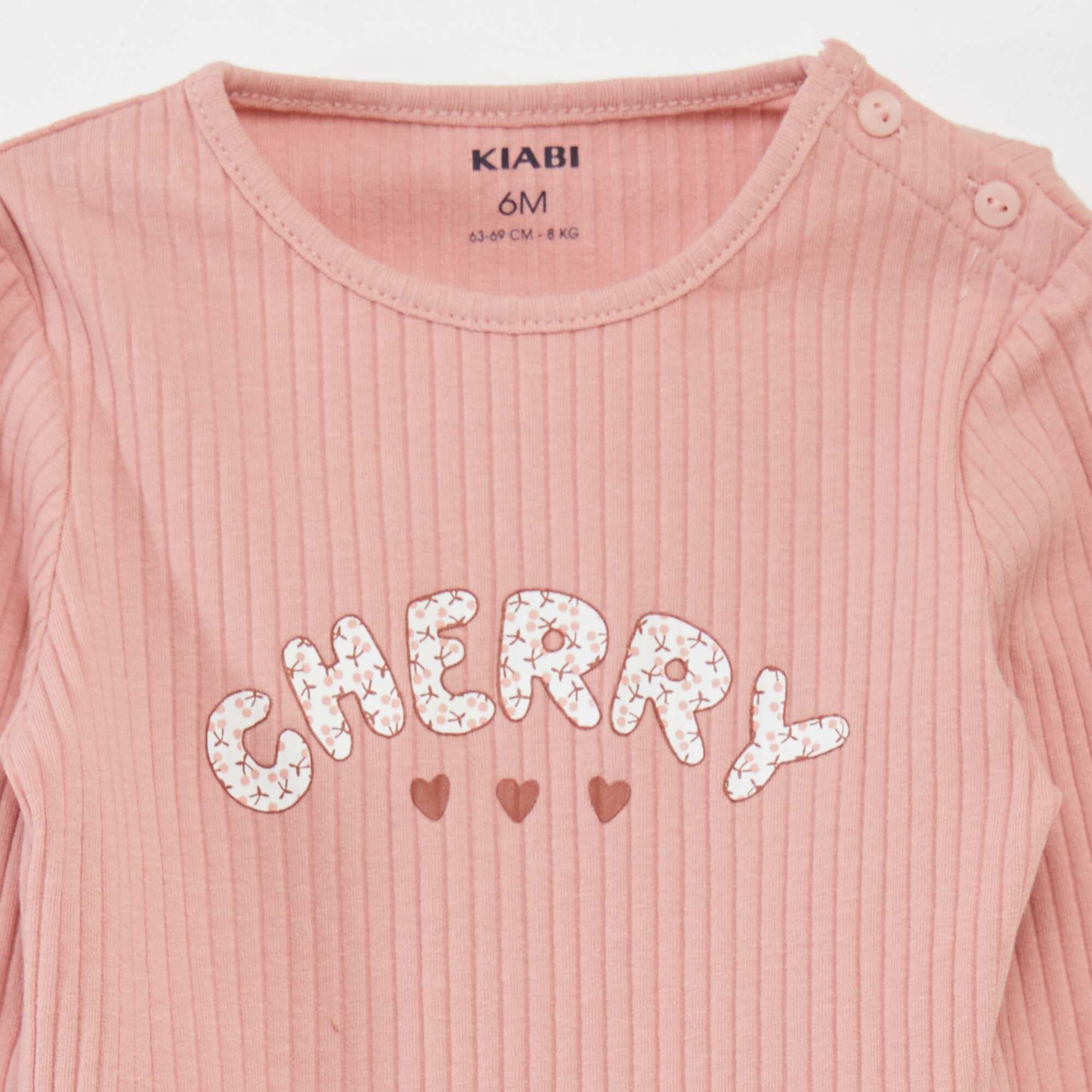 T-shirt c tel imprim Rose