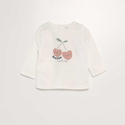 Tee-shirt imprim relief Blanc