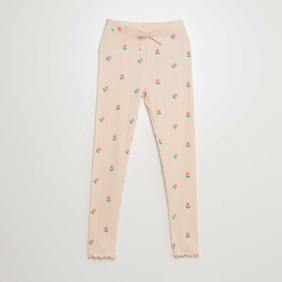 Legging côtelé Rose clair