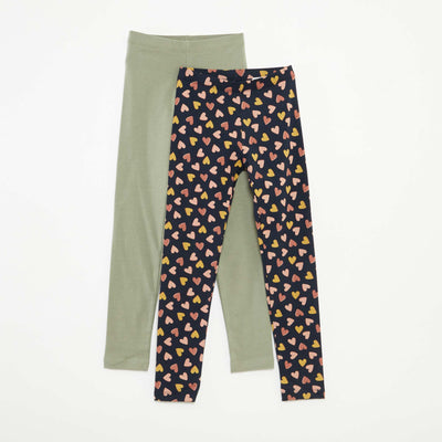 Lot de 2 leggings VERT