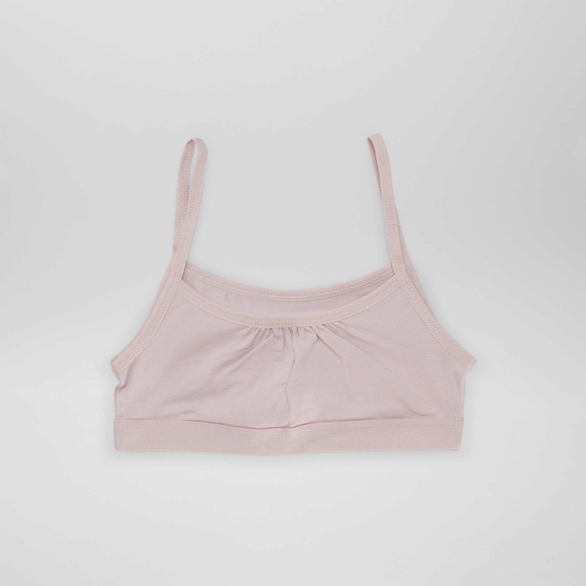 Brassi res fines bretelles en jersey - Lot de 2 Bleu/rose