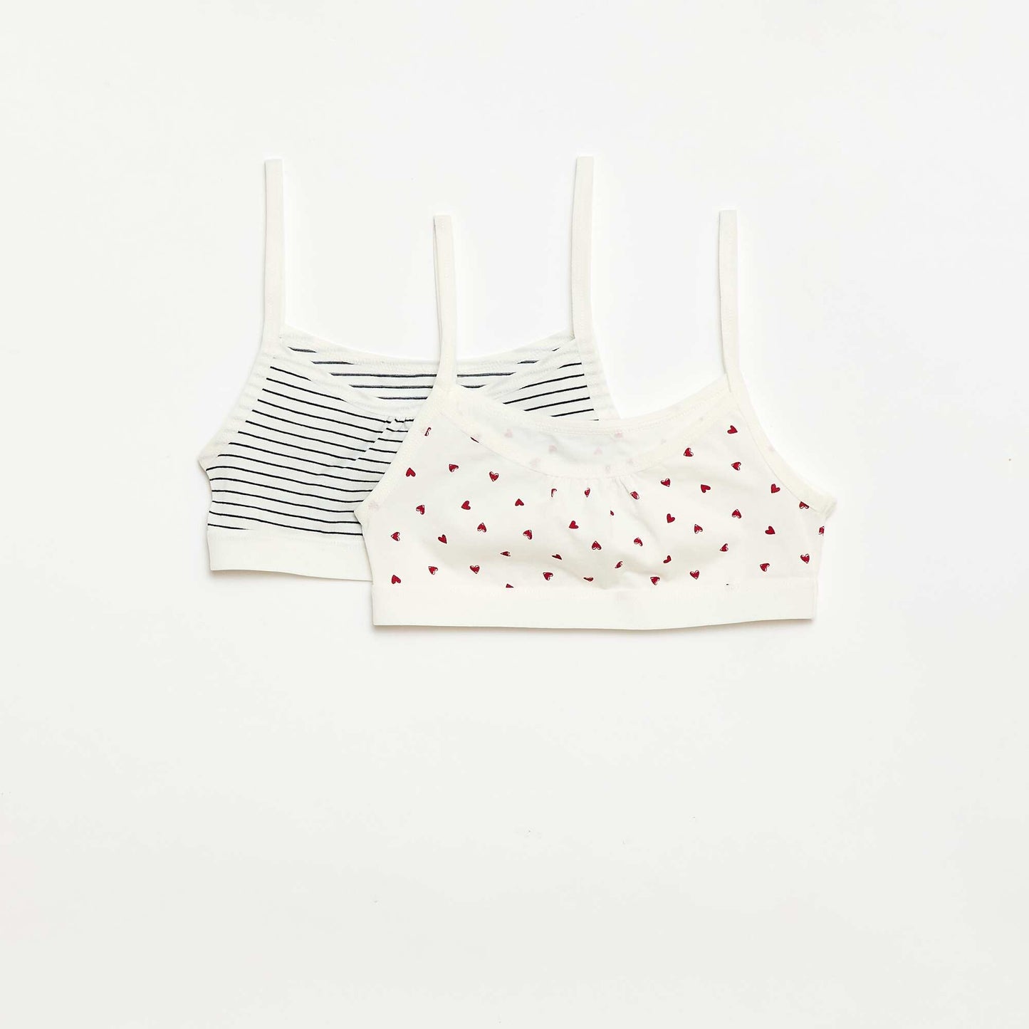 Brassières à fines bretelles en jersey - Lot de 2 BLANC