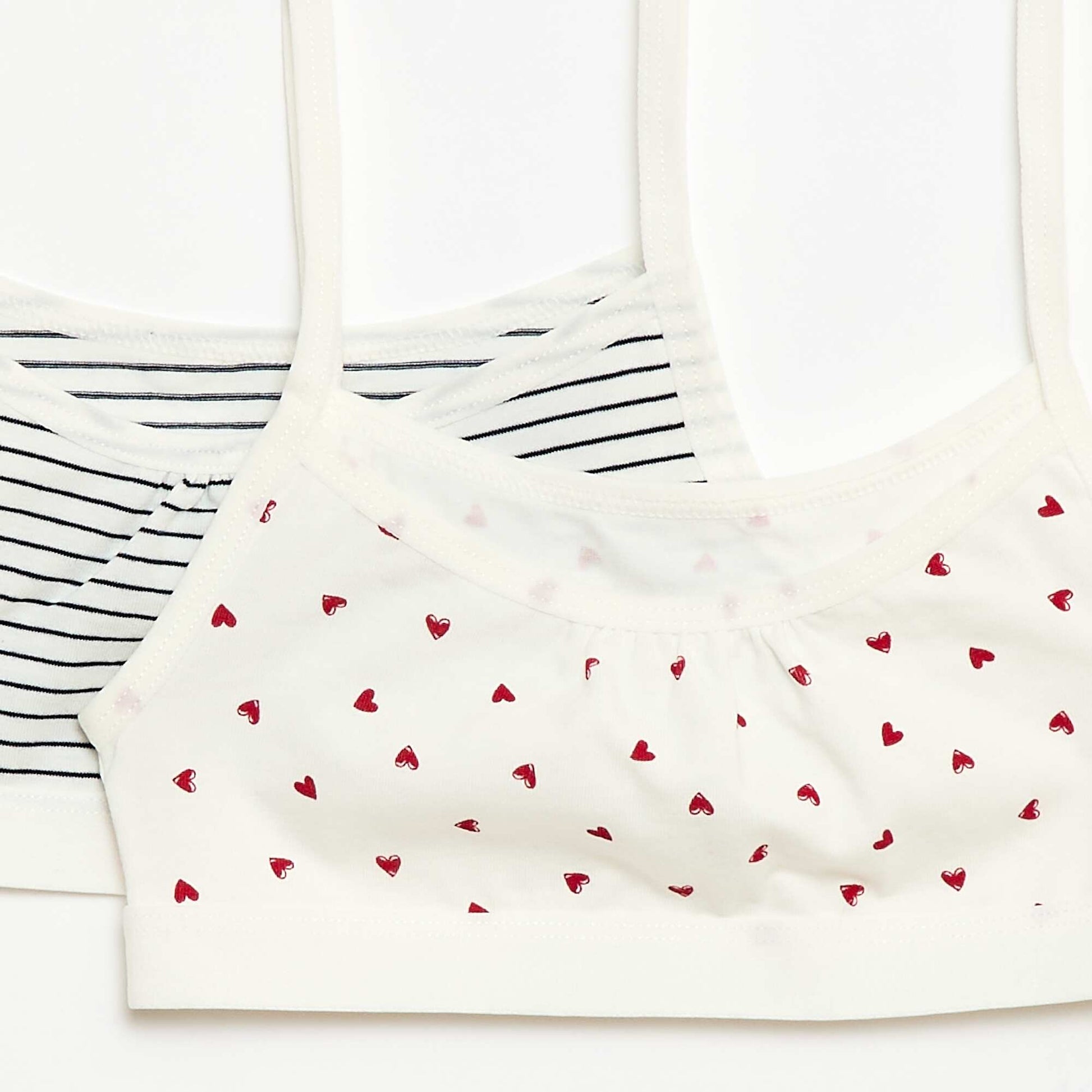 Brassières à fines bretelles en jersey - Lot de 2 BLANC