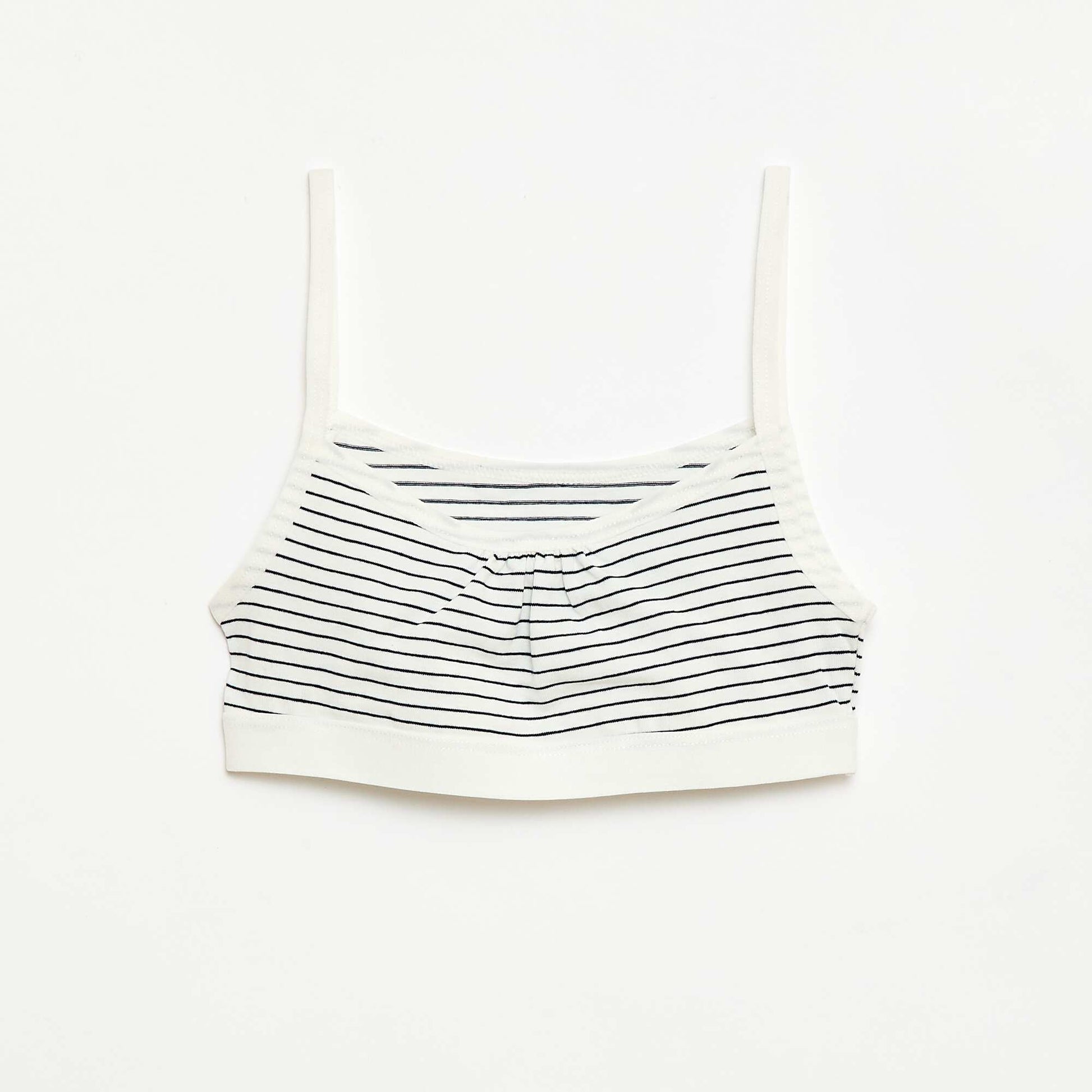Brassières à fines bretelles en jersey - Lot de 2 BLANC