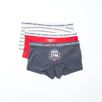 Shorties en jersey - Lot de 3 BLEU/ROUGE