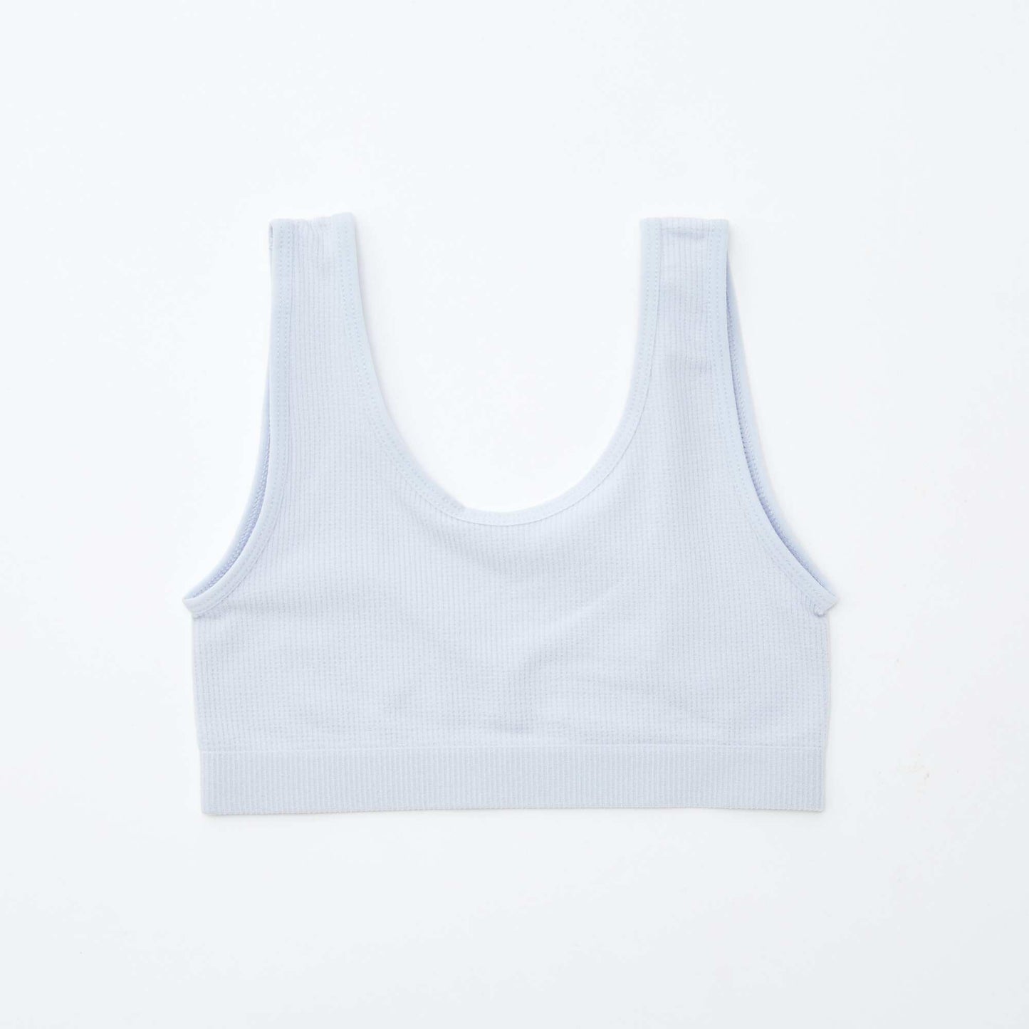 Lot de 2 brassières en maille côtelée BLEU/ROSE