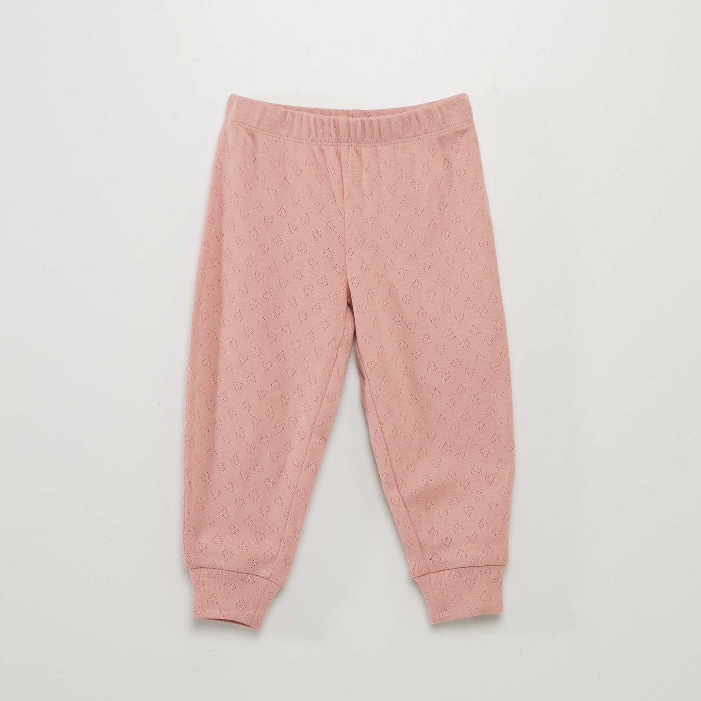 Ensemble pyjama en maille pointelle - 2 pi ces Rose