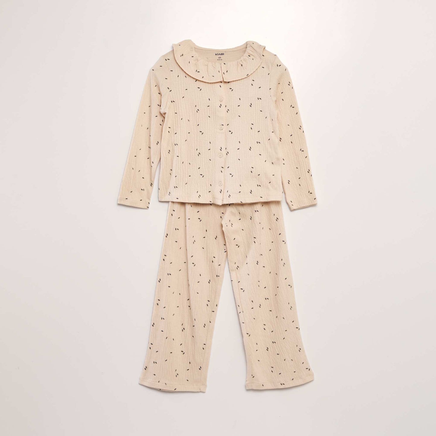 Ensemble pyjama imprim  - 2 pi ces Beige