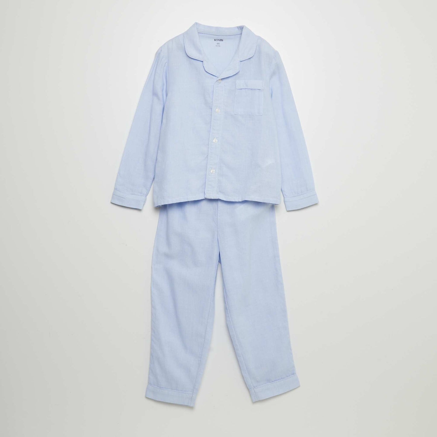 Ensemble pyjama chemise + pantalon - 2 pi ces Bleu