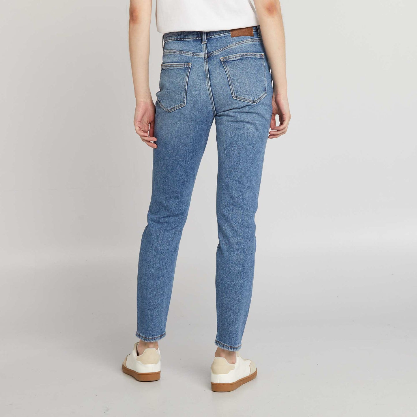 Jean slim taille haute avec abrasions Stone