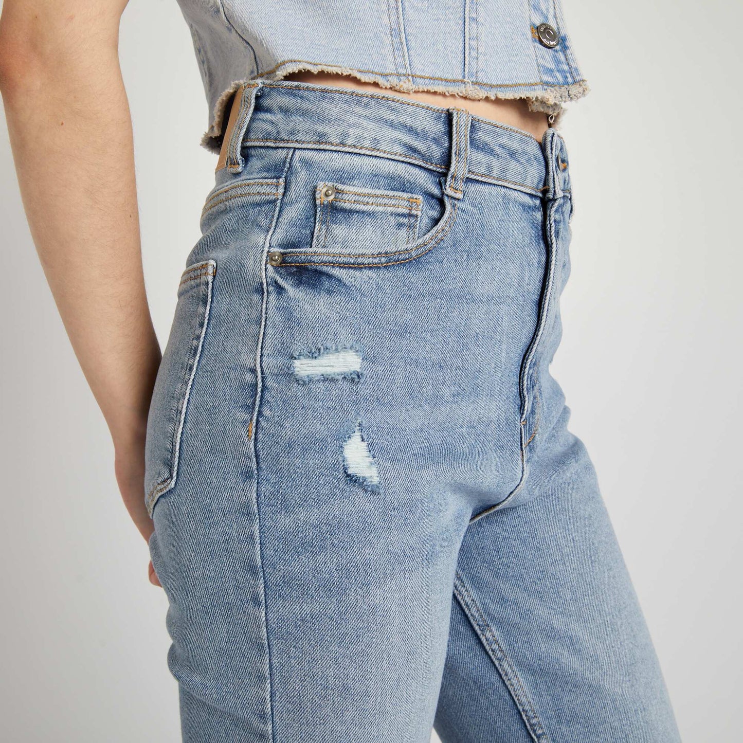 Jean flare/bootcut taille haute Bleu