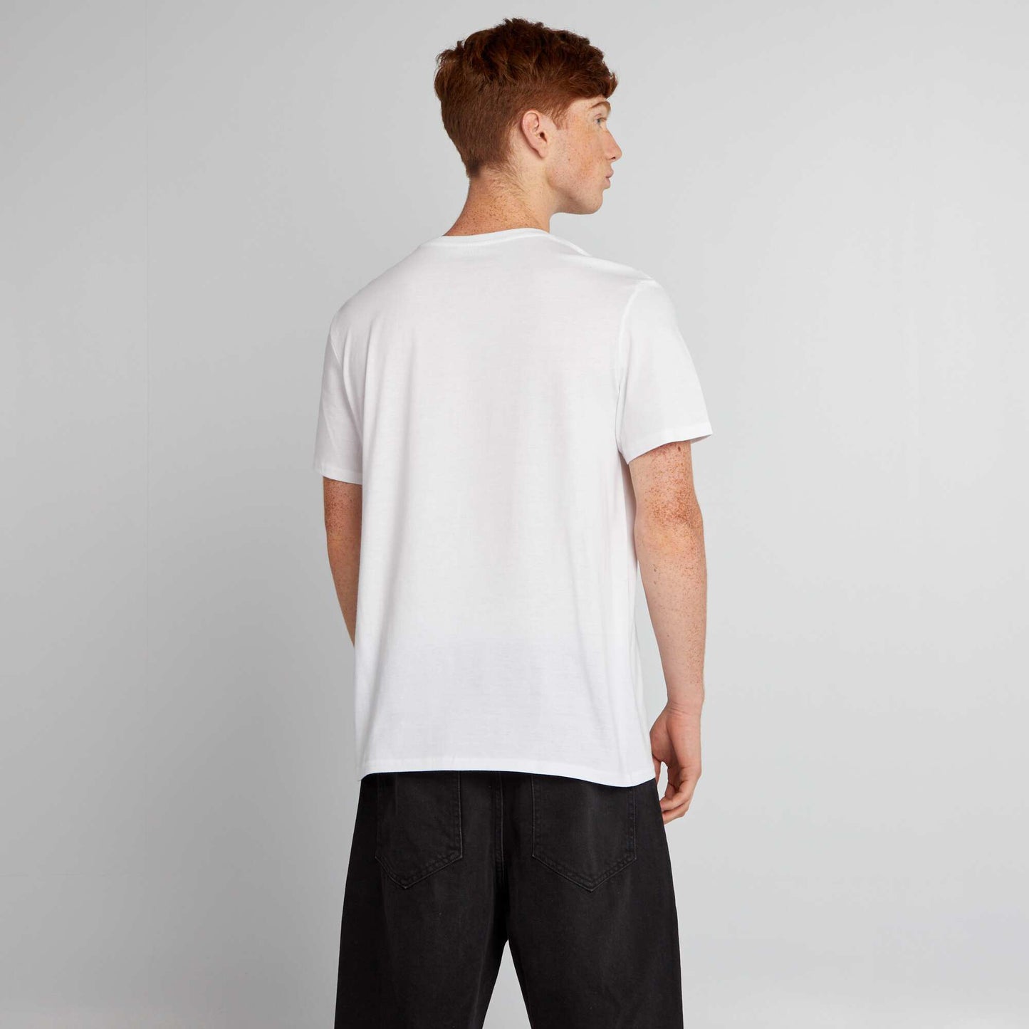 T-shirt uni manches courtes blanc