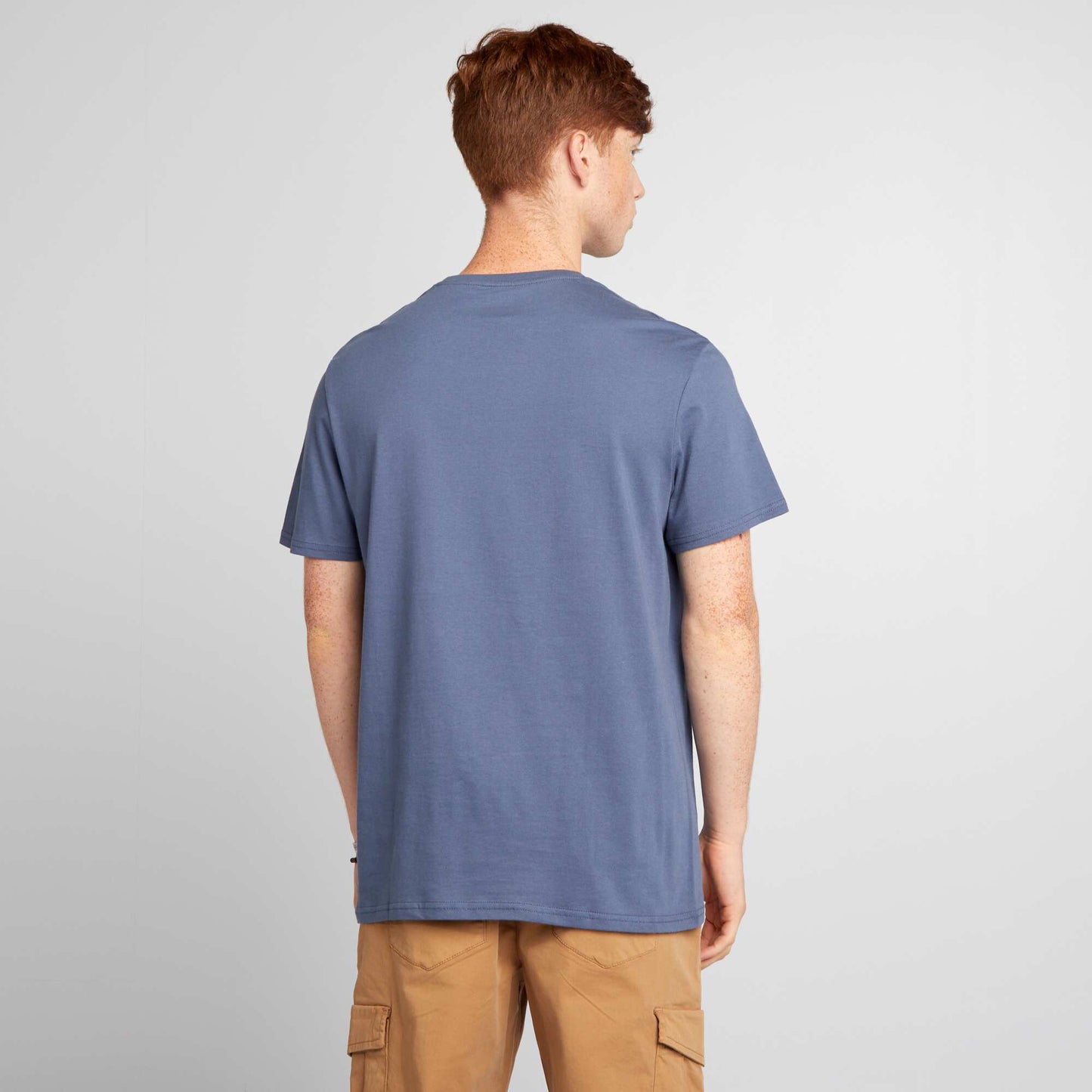 T-shirt uni manches courtes Bleu