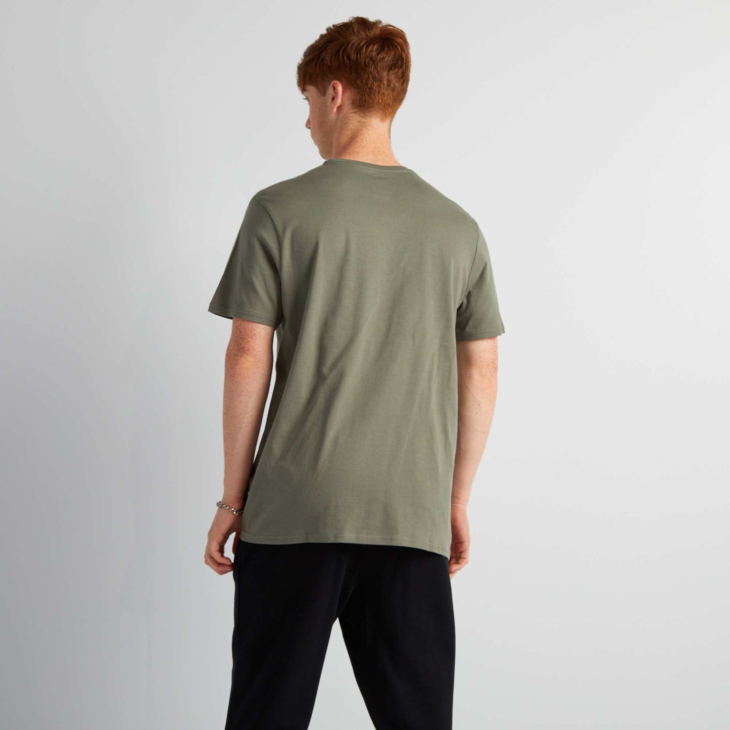 T-shirt uni manches courtes Vert