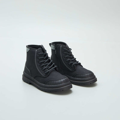 Boots esprit trekking fourr es noir
