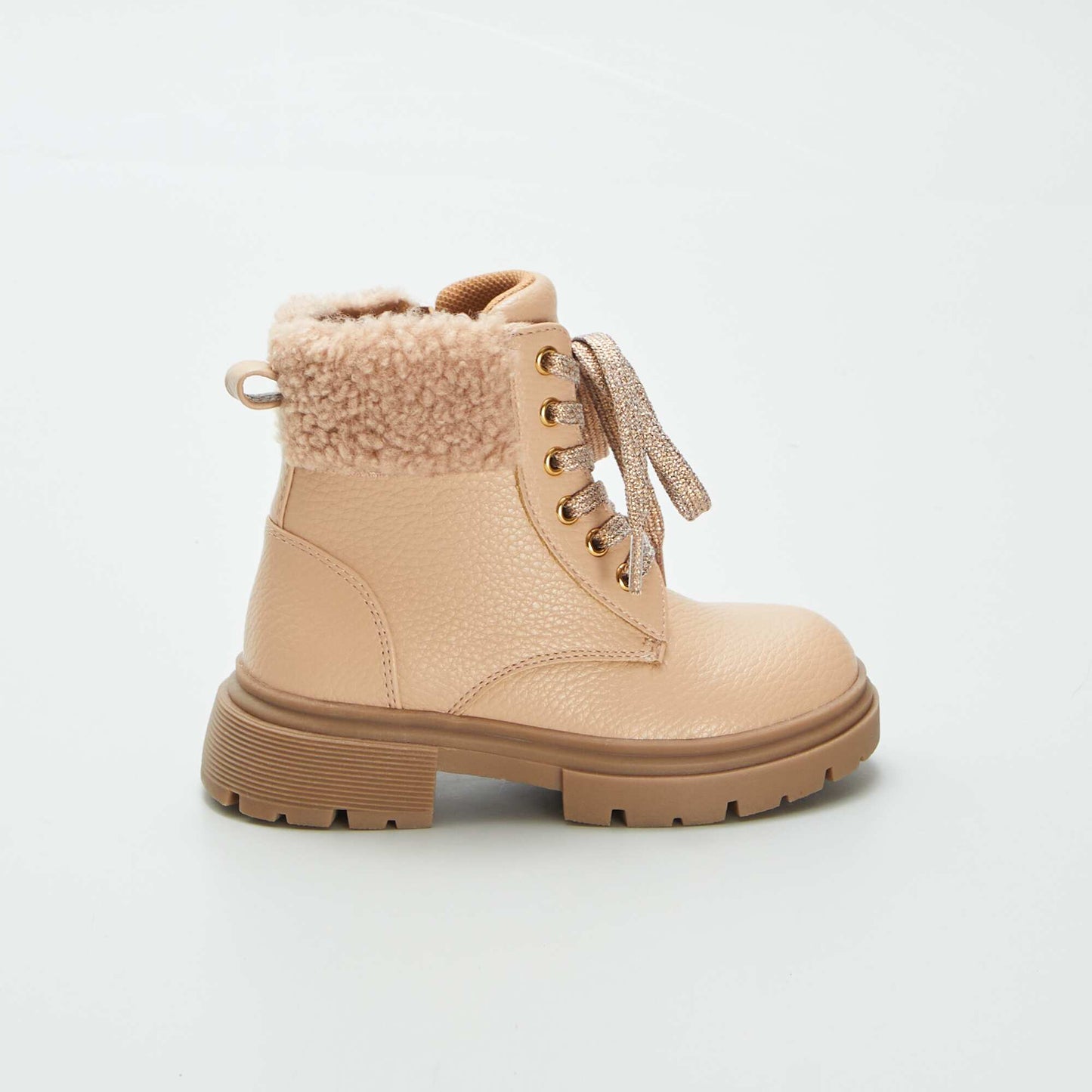 Bottines fourrées beige