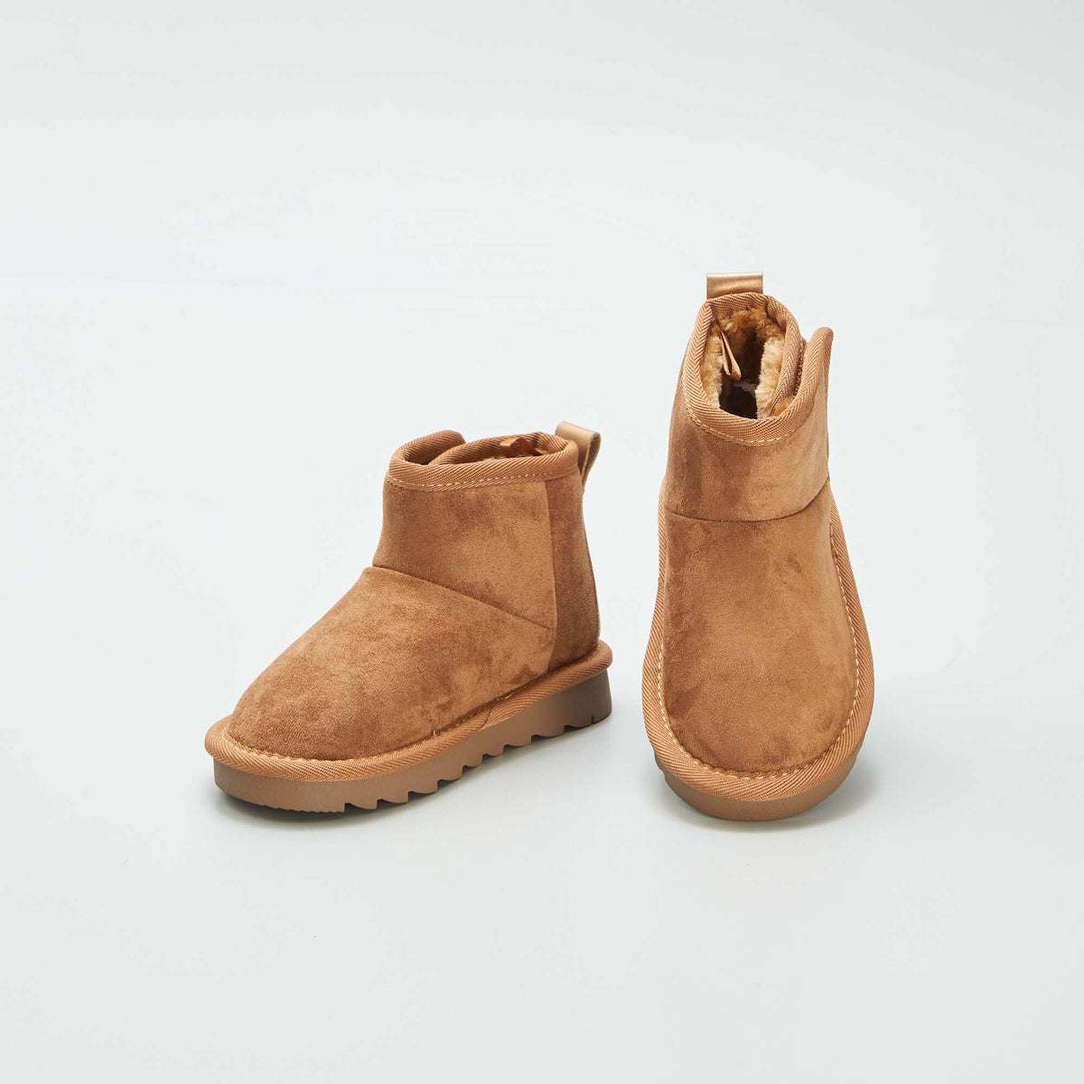Bottines en su dine fourr es Camel