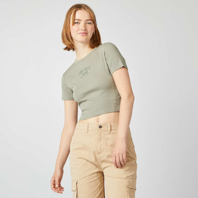 T-shirt cropped Vert