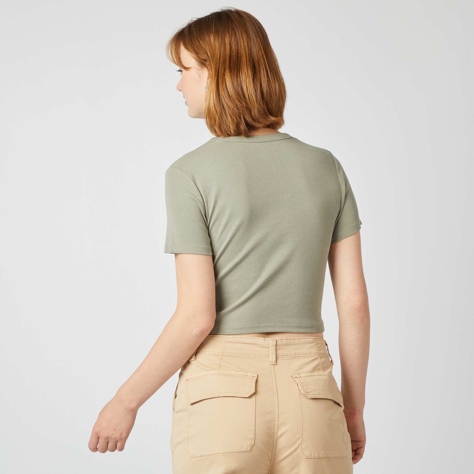 T-shirt cropped Vert