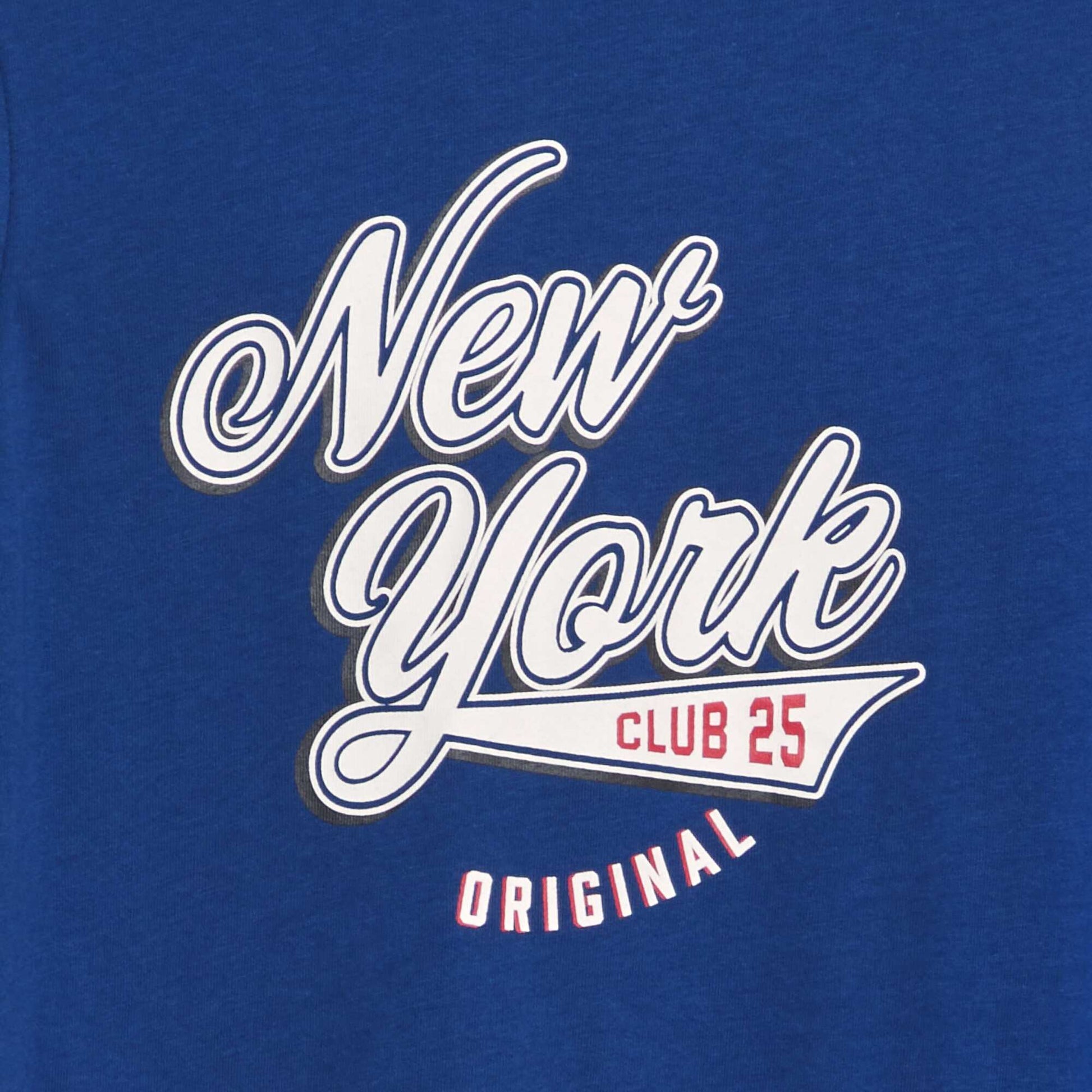 T-shirt en coton manches longues Bleu