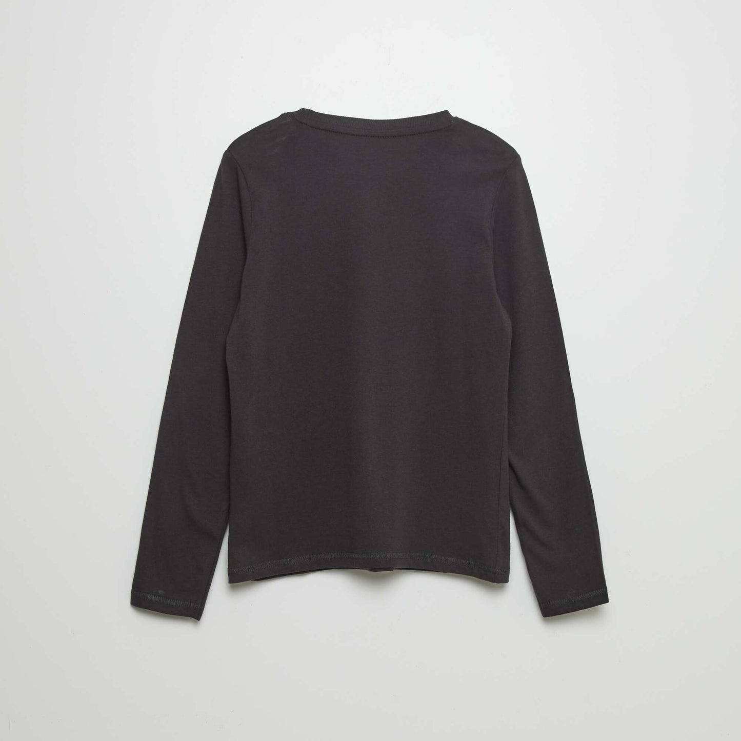 T-shirt en coton manches longues Noir