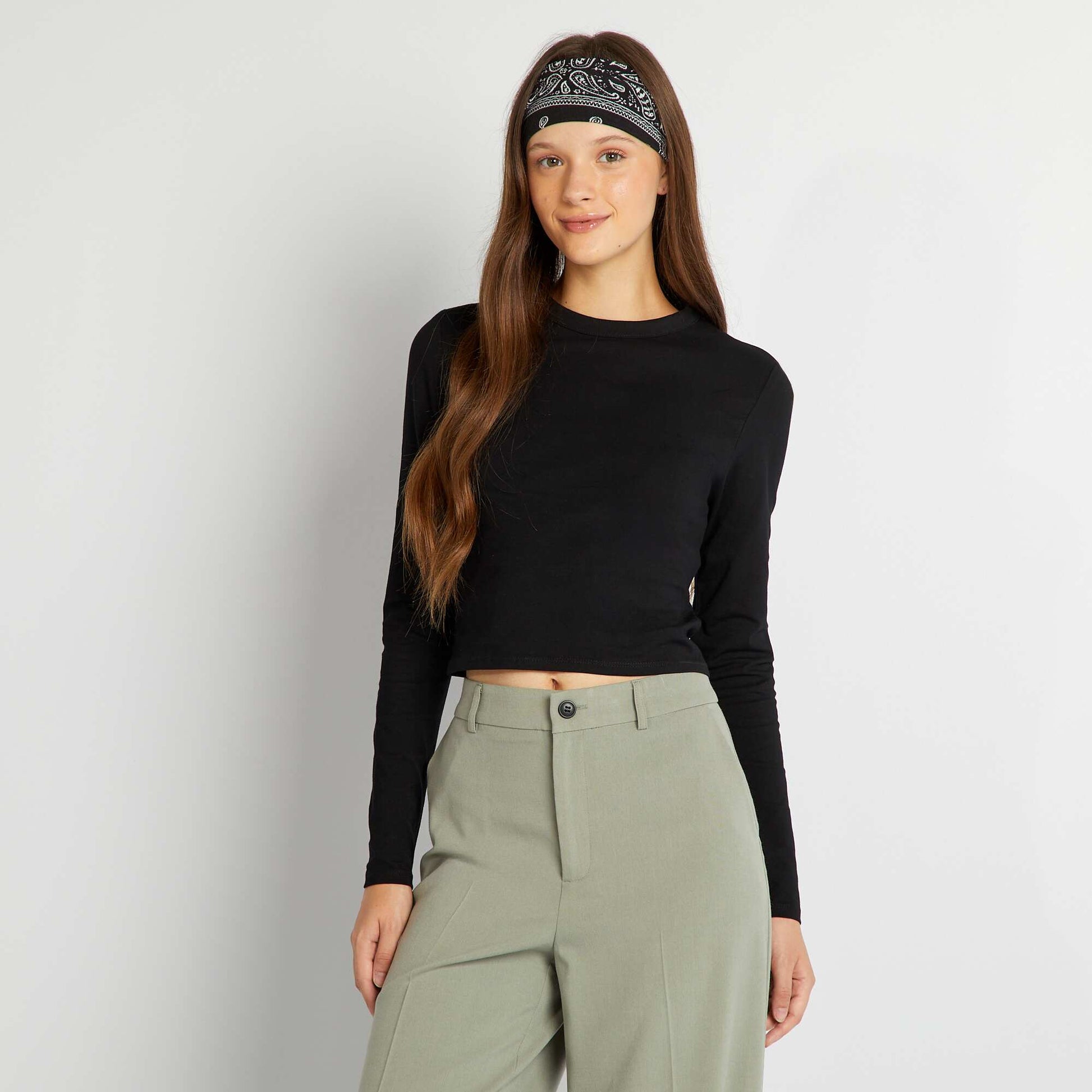 T-shirt manches longues noir