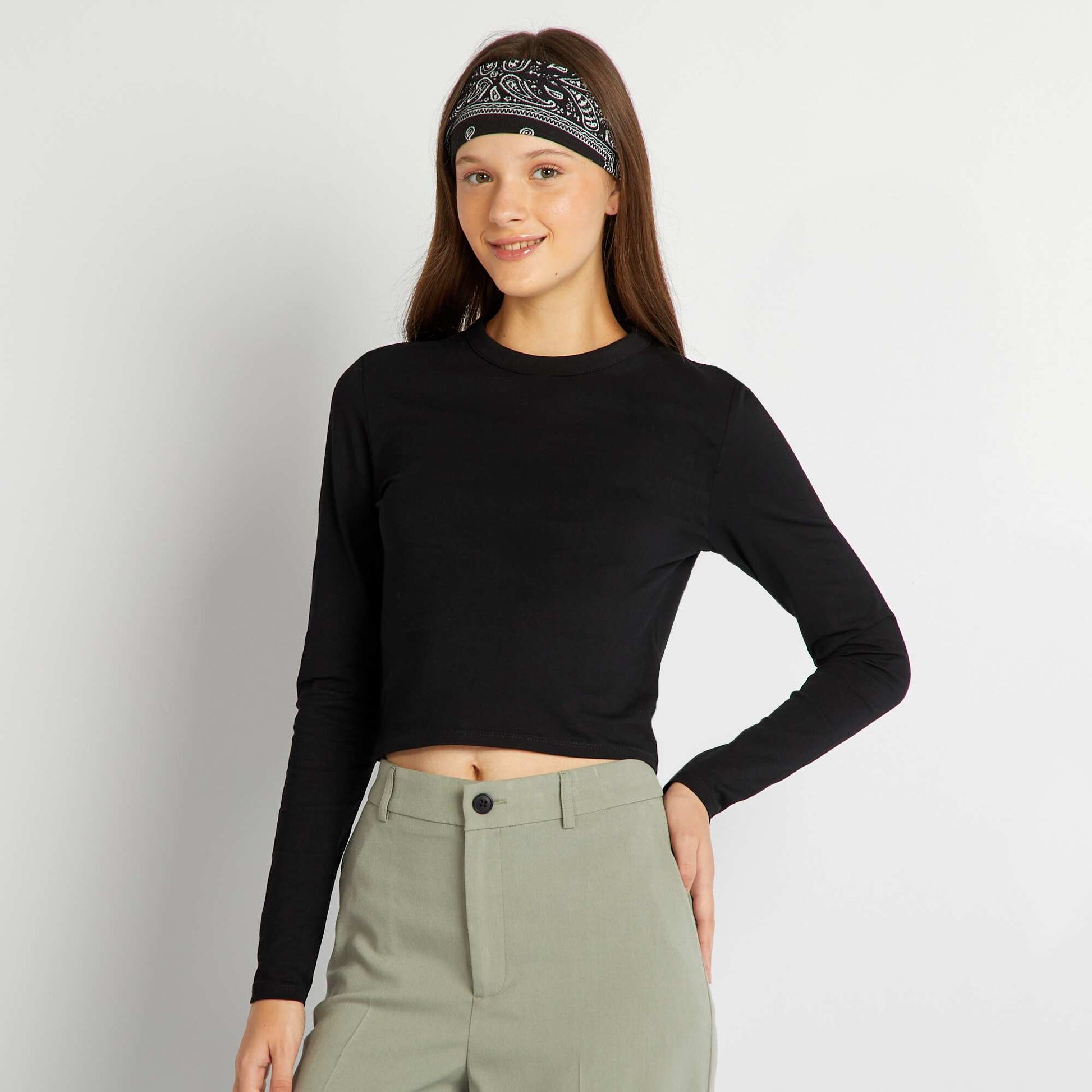 T-shirt manches longues noir