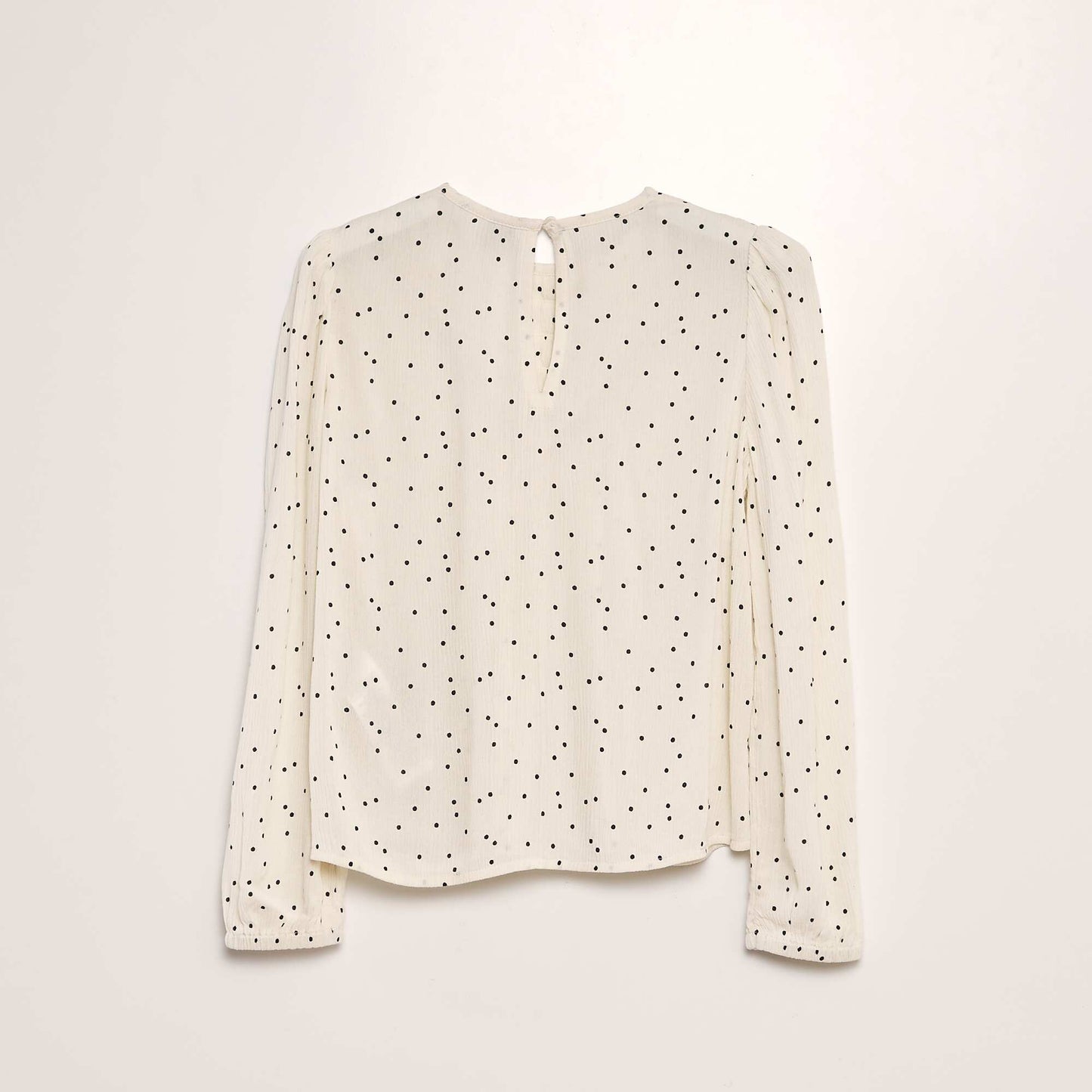 Blouse imprim manches longues Blanc