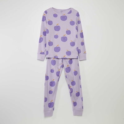 Ensemble pyjama imprim fantaisie - 2 pi ces Violet