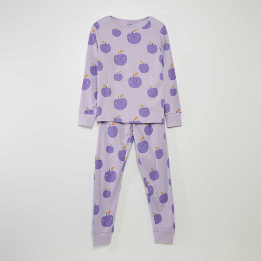 Ensemble pyjama imprim  fantaisie - 2 pi ces Violet