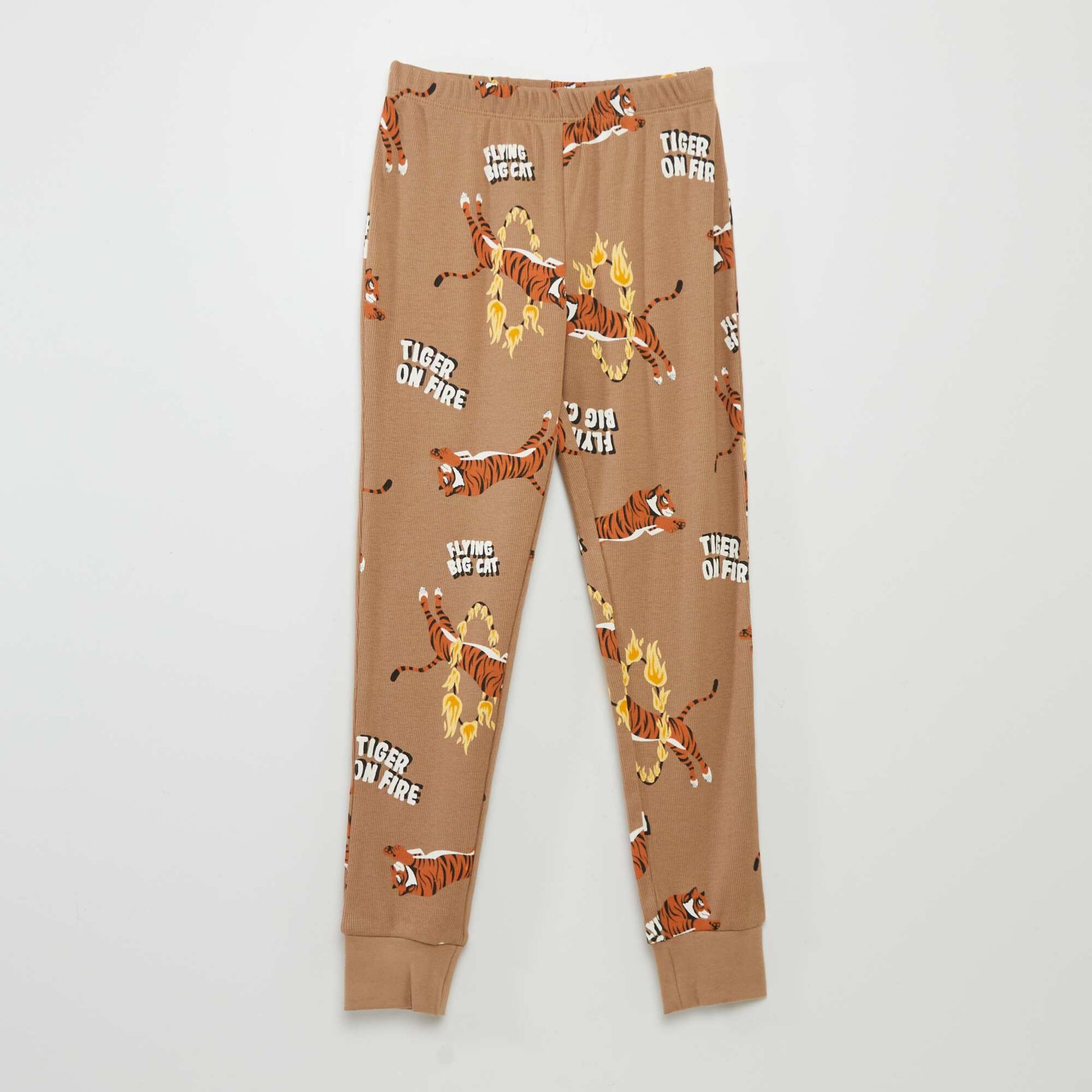 Ensemble pyjama imprimé fantaisie - 2 pièces Marron