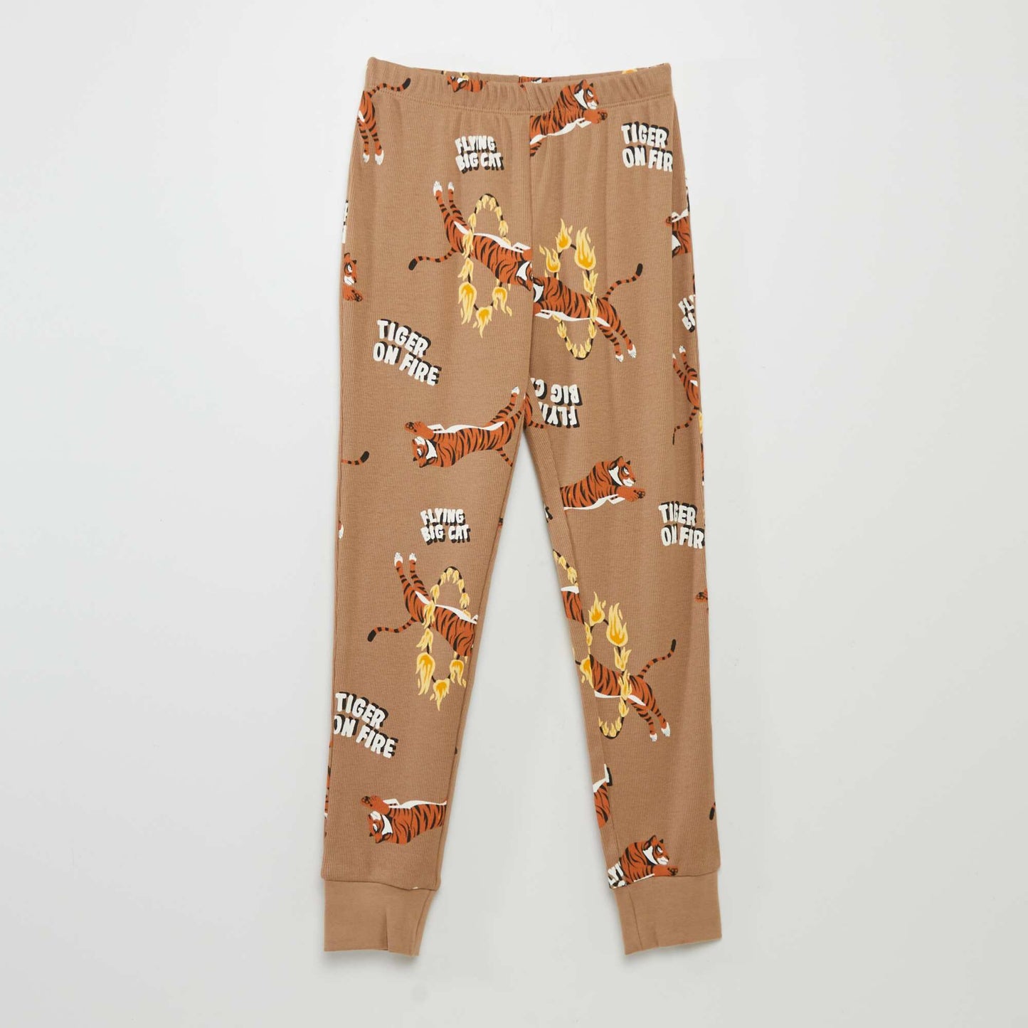 Ensemble pyjama imprimé fantaisie - 2 pièces Marron