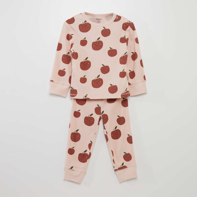 Ensemble pyjama c tel et imprim - 2 pi ces Rose
