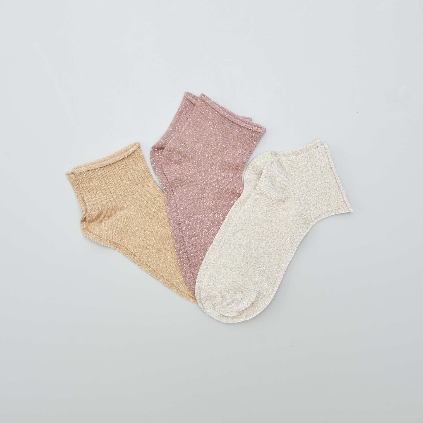 Lot de chaussettes mi-hautes pailletées - 3 paires Neutres