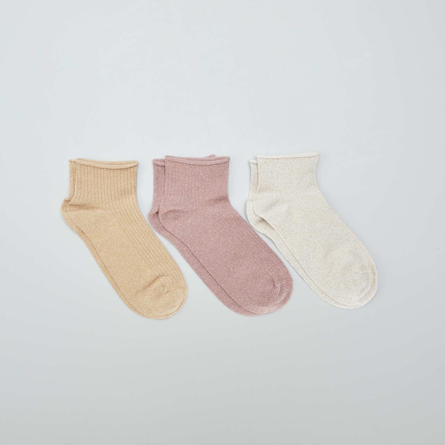 Lot de chaussettes mi-hautes pailletées - 3 paires Neutres