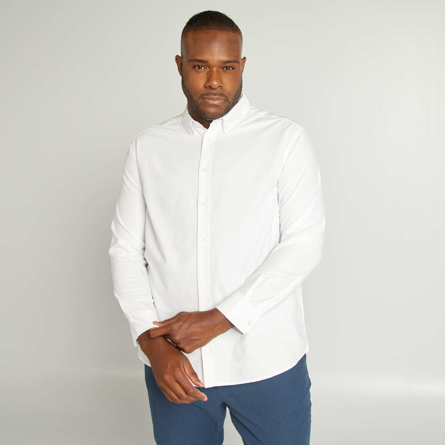 Chemise en coton oxford blanc