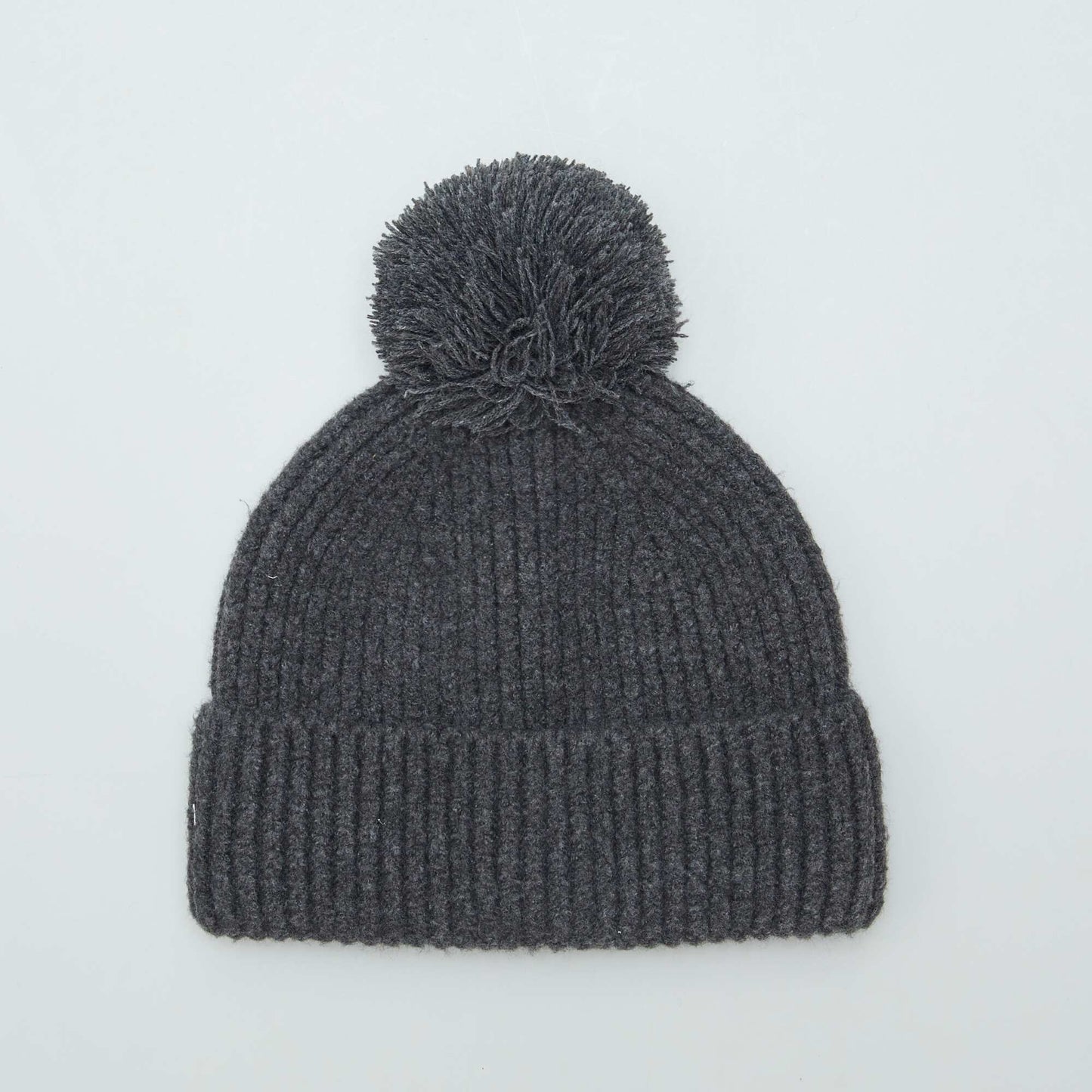 Bonnet c tel  avec pompon Gris