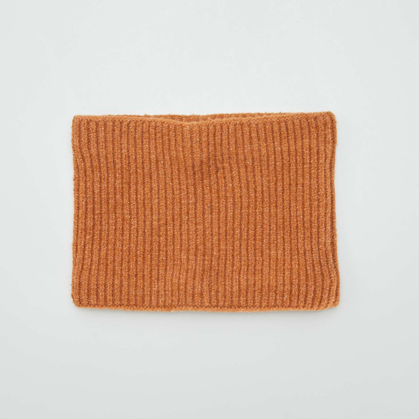 Snood en maille tricot Camel