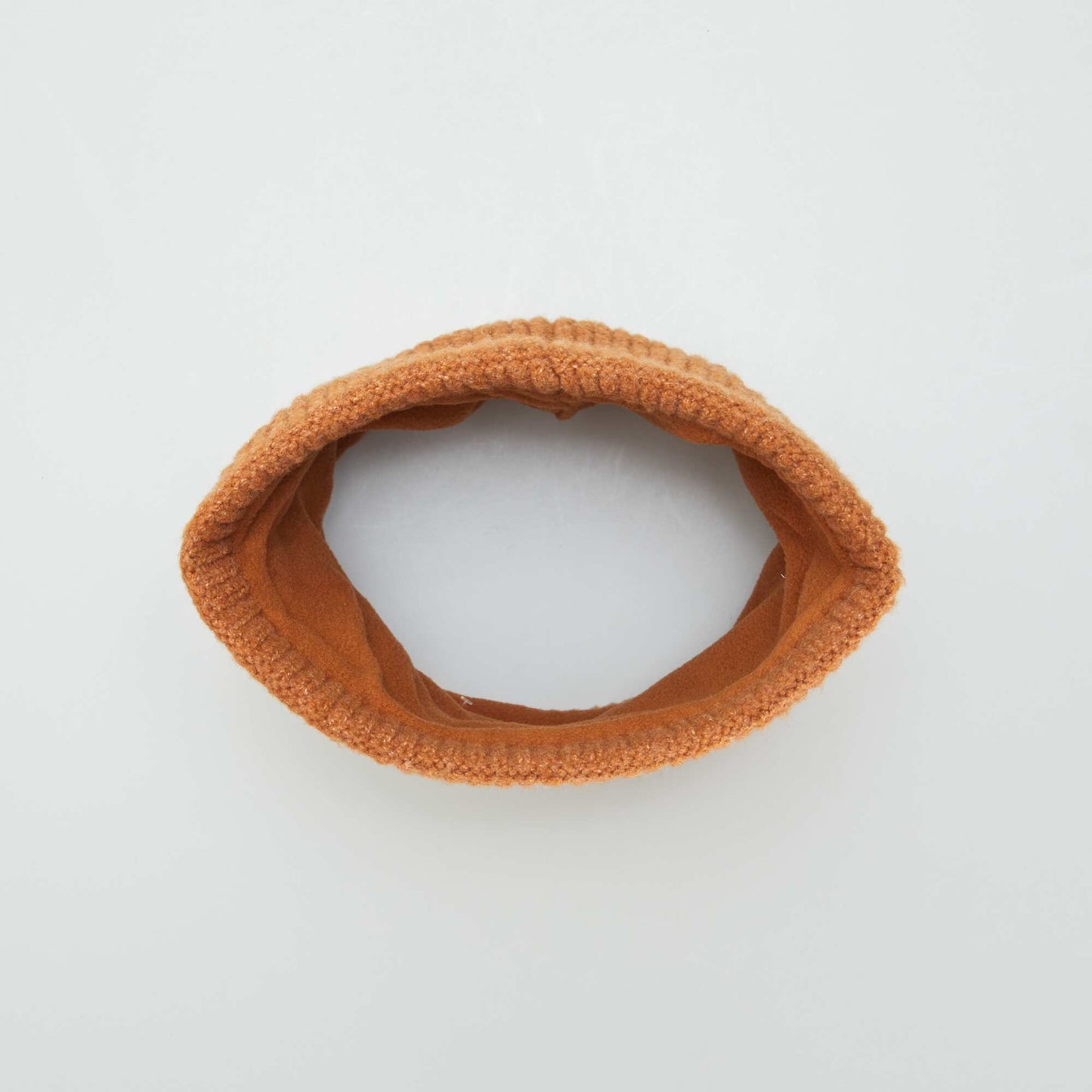 Snood en maille tricot Camel