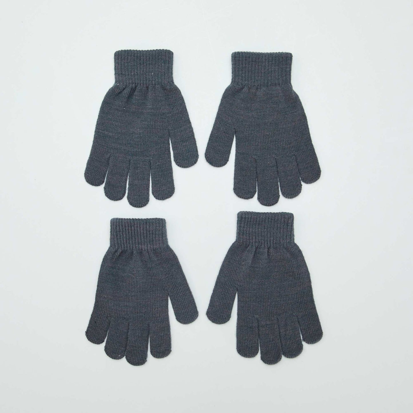 Lot de 2 paires de gants Gris