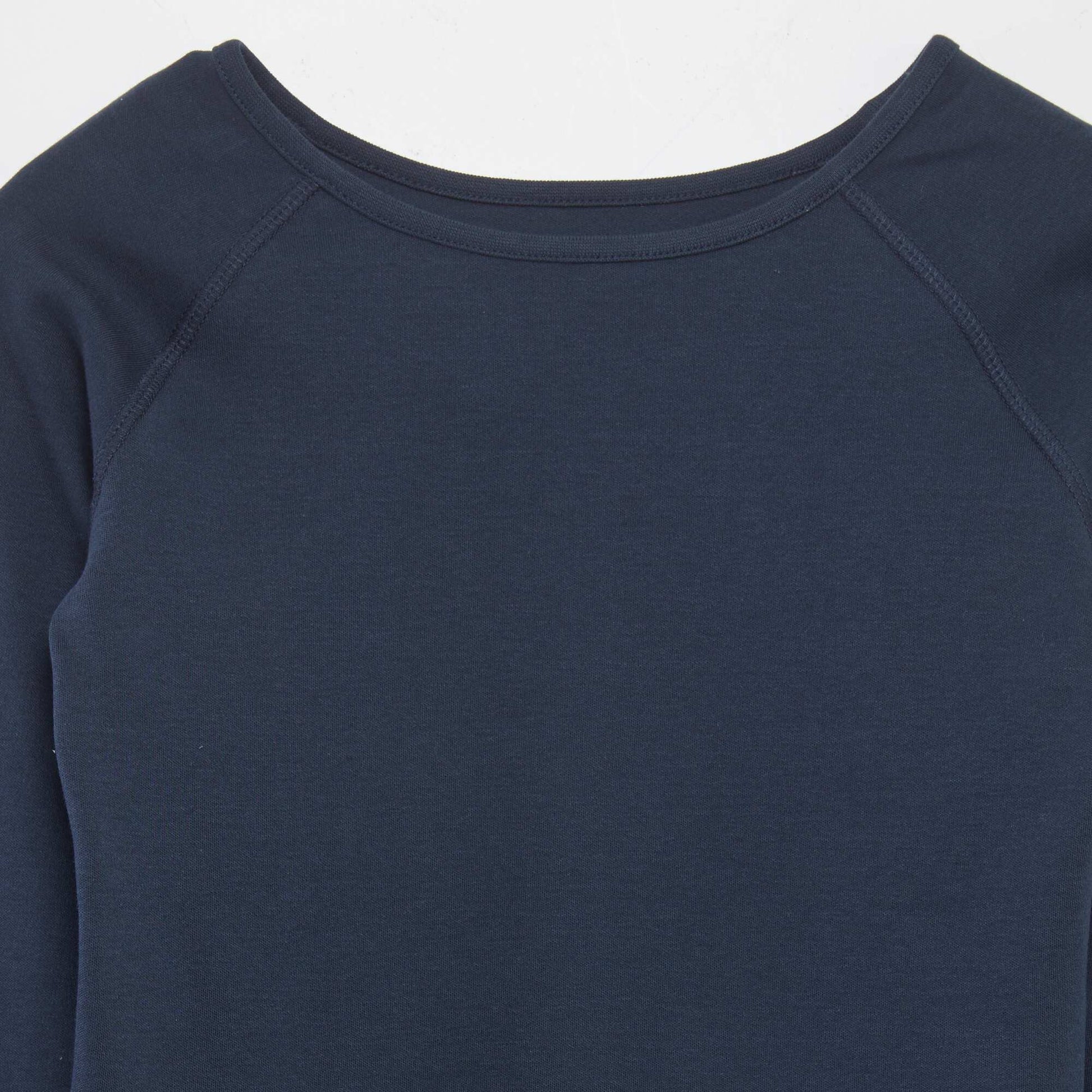 T-shirt uni à manches longues - So Easy BLEU